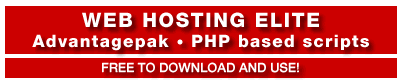 Web Hosting Elite php scripts advantage pak for all hosting plans